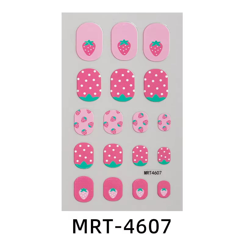 New Children Nail Stickers Cartoon DIY Nail Decorative Sticker Girls Cute Nails Temporary Stickers Kids Nails Art Stickers