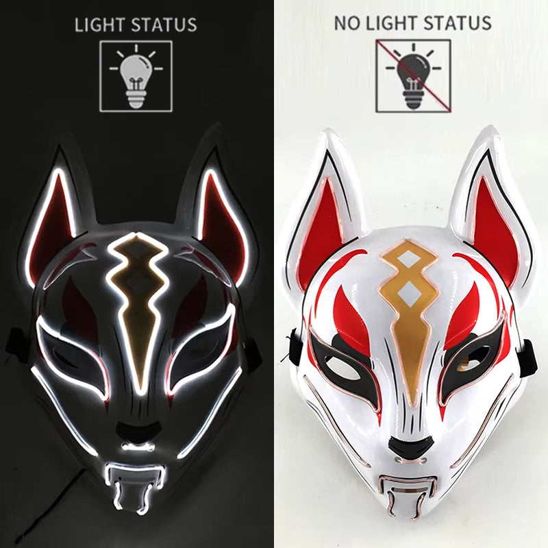 LED Mask Anime High-Rise Invasion Sniper Mask Japanese Tenkuu Shinpan Cosplay Costume Accessories Halloween Mask